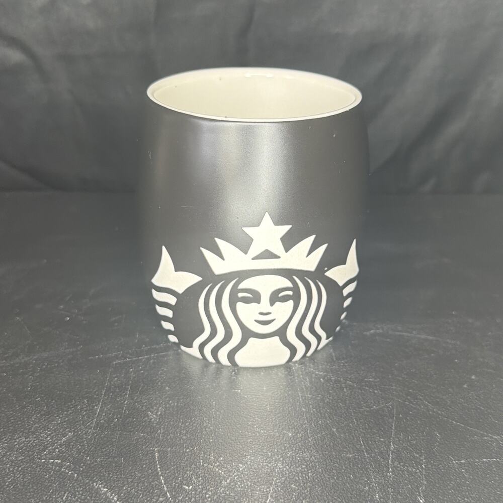 Starbucks 2011 Black Siren Logo Ceramic Coffee Mug Mermaid Collectible